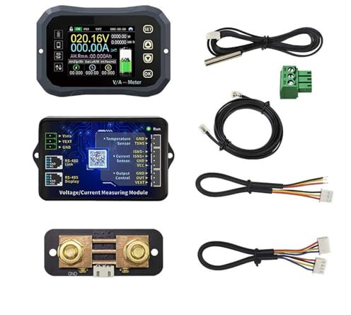 Autobatterietester, Batteriemonitor KG-F DC 0-120V 100A 400A 600A Batterieprüfspannungsstrom Va. Meter Batterie Coulomb Meter Kapazitätsanzeige, Präzise und schnell(KG110F-0-120V-0-100A)