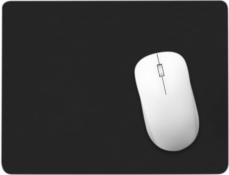 1 Stück Mauspad Mouse Pad mit Anti-Rutsch Gaming Mousepad Mous Pad, Mausped für PC mit glatter Oberfläche für Computer und Laptops Mauspad aus Leder, Maus Pad für alle Maustypen, 26 x 21 cm, Schwarz