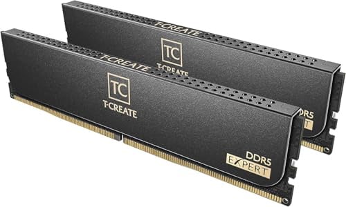 TEAMGROUP T-Create Expert CTCED564G6400HC40BDC01 2x 4GB DDR5 6400MHz PC5-51200 Desktop RAM Memory Kit Compatible with Intel XMP 3.0 and AMD Expo, Black