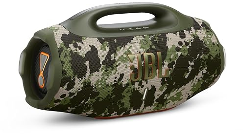 JBL Boombox 4 - Most Powerful Portable Waterproof Speaker with Massive Pro Sound, Up to 34 Hours of Playtime, & Multi-Speaker Connection by Auracast™ (Squad)