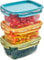 Snips, SnipsLock MIXCOLOR, Set 3 Contenitori Per Cibi, 3 x 1,2 LT, Rettangolare, Contenitore per Alimenti 18,4 x 13,8 x 12 cm, Made in Italy