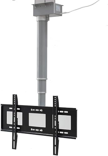 IUokLU Deckenhalterung für Fernseher – Elektrischer TV-Lift verstellbare TV-Halterung passend für die meisten LEDs für 26-70 Zoll große Bildschirmfernseher,Eine Farbe - 60 cm
