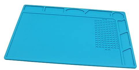 HOMSFOU Reparaturmatte für Lötkolben laminatschneider handy reparatur Hitzebeständig Unterlage Bahnhof Pads Reparaturmatte für Wartungsplattform Reparaturpad aus Silikon Blue