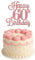 ZEYIYER 60th Cake Toppers, 60th Happy Birthday Cake Decoration for Women Ladies, 60 Years Old Cake Pick for Party Supplies (Rose Gold)
