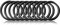 Ganzoo O-Ring Metall für Hunde-Leine, 38mm Innen-Durchmesser, 10 Stück, Stahlring, legierter Stahl, Nicht rostend, Rund-Ringe für Paracord 550 Halsband, Handtasche, Metallring, Basteln, Farbe Schwarz
