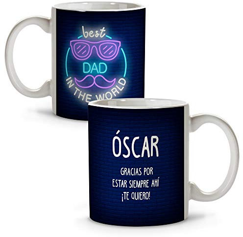LolaPix Taza día del padre. Regalos Originales Papá. Regalo Personalizado Dia del Padre. Regalo Papa Cumpleaños. Regalos Originales para Hombre. Dia do Pai Português. Tazas Para Padres. Papá Neón