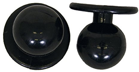 freitex-Set: 24 Kugelknöpfe für Kochjacken Damen und Herren - Kochjackenknöpfe (Schwarz, 24)