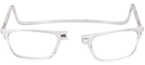 NEW VISION Lesebrille mit Magnetverschluss, Lesebrillen, Bequem Magnetverschluss Vorne, Reading Glasses NV2904, Lesehilfe für Damen Herren(Transparent, 2.0)
