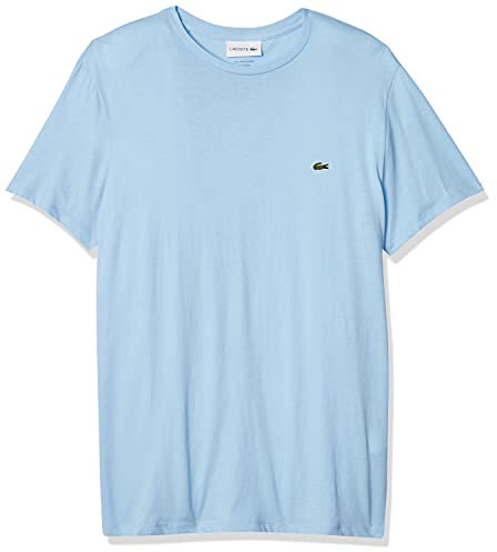 Lacoste Men's Short Sleeve Crew Neck Pima Cotton Jersey T-Shirt, Blue, Large