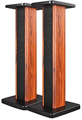 Pair Speaker Stands Floor For Studio Monitors And Hi-Fi Loudspeakers Surround Sound Floor Stand-wood Can Be Filled With Sand (Color : Yellow, Size : 24 * 28 * 70cm)