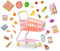 Glitter Girls Puppenzubehör – Einkaufswagen für Puppen Zubehör Set mit Lebensmitteln – Accessoires für 36 cm Puppen, Puppenhaus Puppenmöbel Spielzeug für Kinder ab 3 Jahren