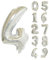 Trimming Shop 16-Inch Small Silver Number 4 Foil Balloon - Reusable Air Fillable Digit 0-9 Foil Balloons for Birthday, Wedding, Anniversary, Celebration, Party Decorations Supplies
