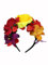 Vasana Serre-tête pour Halloween - Motif floral mexicain Couronne de fleurs du jour des morts Accessoire cheveux cosplay, carnaval