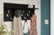 Design Garderobe Garderobenpaneel 90 x 40 cm Schwarz matt - Gold mit Hutablage Kleiderhaken Finlo