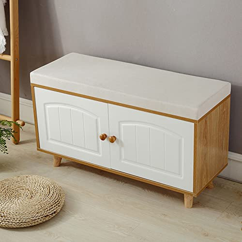 Wangle Dickes 2- bis 3-Sitzer-Sitzer, weiches Gartenbankkissen, Matte, Terrasse, Schaukel, Möbel, Sitzkissen, Sofa, Couch, Fenster, Sitzkissen für drinnen und draußen, 80 x 40 x 5 cm, Weiß