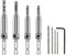 4 Pcs HSS Self Centering Hinge Drill Bits Set, 4 Pcs Drill Bit Set, 1 Hex Keys, Center Drill Bit Set for Wood Door Window Cabinet Drawer