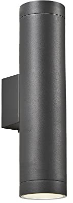 LITECRAFT Lonan Long Up & Down Outdoor IP44 Rated Wall Light - Anthracite