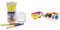 Jovi 806 - Bote de 20 Pinceles, 108x108x90 & 152818 - Caja de 12 Botes de tempera Escolar de 35 ml, Gel licuado en Colores Vivos, 1 Unidad, Multicolor
