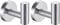 YUET 2 Pcs Bathroom Towel Hook,Screw in Metal Coat Hooks Matte Black Robe Hook SUS 304 Stainless Steel Heavy Duty Door Hanger Towel Robe Clothes Closet Sponges Holder for Bathroom Hotel (Silver)