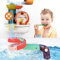 Mini Tudou Badespielzeug für Kinder,Löwe Badewannenspielzeug mit Blasenmaschine,Bad Wasserfall Spielzeug mit DIY Wasserrutsche,Ball,Tasse,Löwe Seifenblasenmacher,Baby Dusche Spielzeug für Kleinkinder