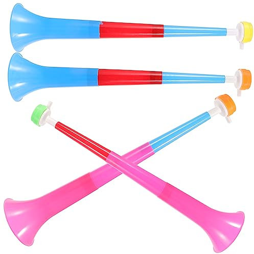 jojofuny 4 Pièces Klaxon Coupe du Monde Jouet en Corne Intéressant Trompette De Ventilateur De Stade Fournitures Dencouragement Jouet Trompette Corne De Jeu Pala Plastique Football Enfant