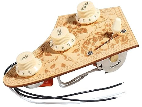 LAMSAM Faisceau de câblage pré-câblé pour guitare électrique avec micro triple bobine simple, plaque de câblage standard filaire