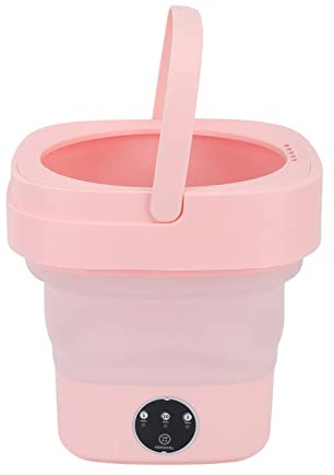Piccola Lavatrice Portatile, Mini Lavatrice Completamente Automatica, Lavatrice Pieghevole di Grande Capacità da 6,5 ​​litri, Biancheria Intima Pulita, Vestiti per Bambini O Piccoli Oggetti(Rosa)