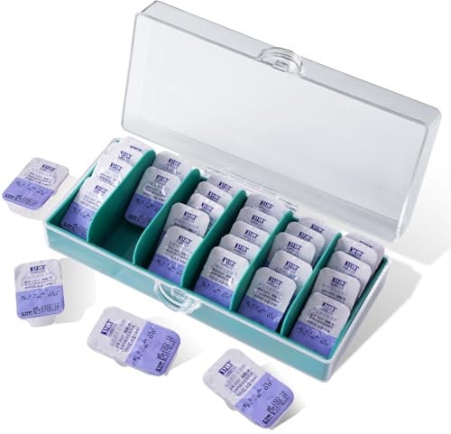 VORDRASSIL daily contact lens organizer for Daily Colored Contact Lenses, Disposable Contact Lens Dispenser, Clear Plastic Box for All Brands Daily Lens.