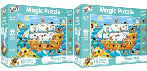 Galt Toys, Magic Puzzle - Pirate Ship, Magic Jigsaw Puzzle, Ages 4 Years Plus (Pack of 2)
