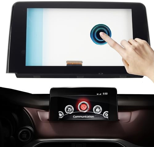 Dasbecan Uconnect 8 Touch Screen Glass Digitizer Navigation Radio Compatible with Mazda CX-9 2016-2018 Replaces# TK48-611J0,TK49-611JA,TK49-61-1J0a,TK49-611J0-B