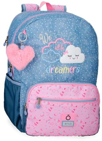 Enso Dreamer Schulrucksack, Blau, 32 x 42 x 14 cm, Polyester, 18,82 l, blau, Schulrucksack