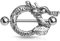 Paula & Fritz® Brustwarzen-Piercing Silber Drache Zirkonia Klar Chirurgenstahl 316L 5-mm Kugel 1,6-mm Stab-Dicke Nipple Straight Barbell Bridge Dragon