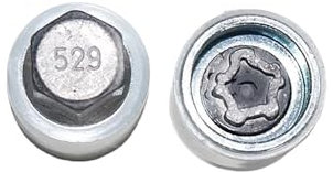 JrEam 1Pcs Reifen Anti-diebstahl Schraube Demontage Werkzeug Schlüssel Hülse for Polo Golf Jetta Passat CC Tiguan Touran Bora Phaeton 5 (Color : 529)