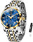 Taxau Uhren für Männer Edelstahl Kleid Herren Chronographen Uhren Römisches Zifferblatt Luxus Business Armbanduhren Wasserdicht Leuchtend mit Tagesdatum Reloj para Hombre