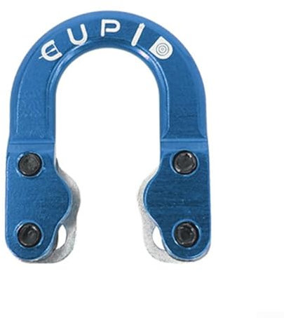 Anillo de metal en D para liberación de arco compuesto y caza de flechas, aleación de aluminio, pintura respetuosa con el medio ambiente (azul)