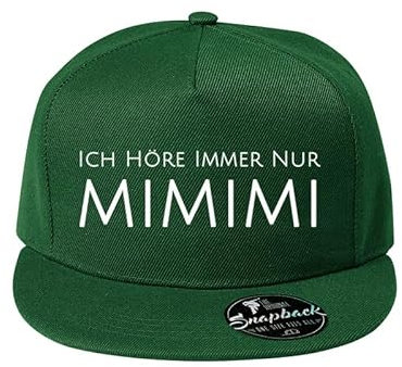 DELUNO Ich höre Immer nur mimimi Baumwolle Baseball Cap Basecap Unisex Baseball Kappen Flaschengrün Sport oder auf Reisen Grün (Cap-440-Grün)