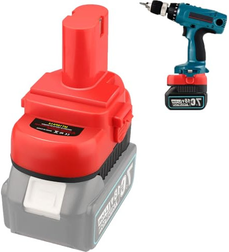 UNIKI Batterieadapter für Makita 18 V Akku für Makita 12 V NI-Mh Werkzeug, passend für Makita 18 V Lithium-Batterien, funktioniert mit Makita 12 V NI-Mh Akku-Werkzeug