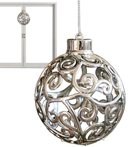 Adornos plateados para árbol de Navidad,Decoraciones plateadas para árbol de Navidad,Adornos de árbol de Navidad de plata brillante | Colgante lindo del árbol de navidad del favor de las vacaciones