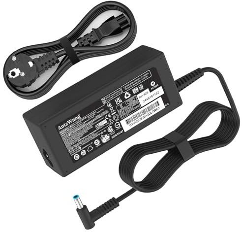 Chargeur d'ordinateur Portable 65W 19.5V 3.33A pour HP 4.5 mm * 3.0mm Pavilion x360 11 13 14 15 17 Zbook 14u G4 G5 15u 15 G3 15-f211wm 15-f233wm 15-f278nr Alimentation 15-r132wm Pointe Bleue