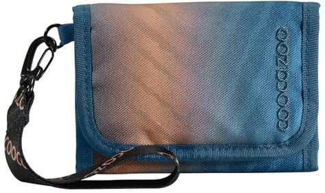 coocazoo Geldbörse „Pacific Tribes”, blau-orange, Portemonnaie mit Sichtfenster innen & außen, Münzfach & Kartenfächern, Klettverschluss, ab der 3. Klasse