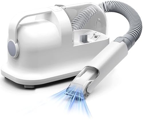 Vexloria Dog Grooming Kit, Pet Vacuum Cleaner, Dog Clippers, 12000Pa Powerful Suction 99% Pet Hair, Professional Pet Grooming Kit with 7 Proven Tools for Shedding
