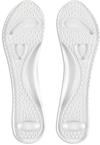 RTRTGS 1 Par Plantillas de Soporte de Arco de Gel, Almohadillas Adhesivas de Arco Alto Ortopédico de Silicona, Antideslizante y Autoadhesivo, para Pies Planos, Fascitis Plantar, y Plantillas
