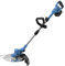 Rasentrimmer mit Akku 21V Freischneider mit Unkrautbürste Bürstenloser Akku Freischneider 4 in 1 Multitool Rasentrimmer mit Messer Freischneider Elektro Teleslopstiel für Garden, Trimmen (Blau)