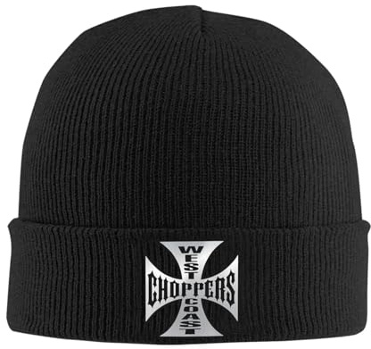 Personalisierte West Coast Iron Cross Choppers Warme Strickmütze Winter Strickmütze Mütze Skullies Mützen Hip Hop Caps für Unisex Winter Wärme