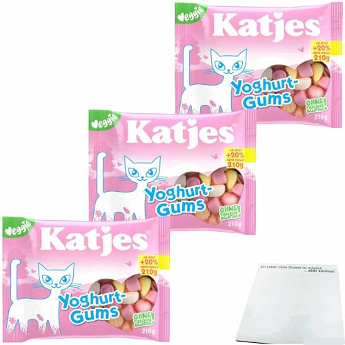 usy Bundle für Katjes Yoghurt Gums 3er Pack (3x210g Packung) + usy Block