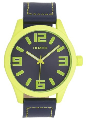 Oozoo Timepieces Unisex Uhr - Armbanduhr Unisex mit Lederarmband | Modische Uhr - Fashion Analog Unisexuhr in rund