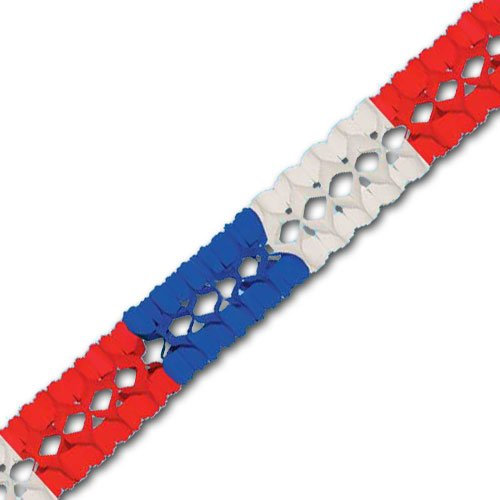 Girlanden 2er-Sparpack (blau-weiß-rot)