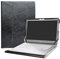 Alapmk Diseñado Especialmente La Funda Protectora de Cuero de PU para 14 HP Chromebook 14 14-akXXX 14-XXXX 14-qXXX & HP Chromebook 14 G1 G2 G3 G4 Series Ordenador portátil,Negro