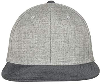 Flexfit Uni 6089VM-Melange Velour Snapback Kappe, Grey/Grey, one Size