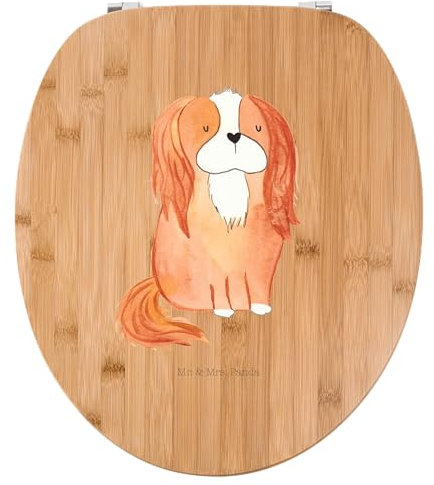 Mr. & Mrs. Panda Motiv WC Sitz Hund Cavalier King Charles Spaniel - Geschenk, Sprüche, Toilette, Spruch, Hundebesitzer, WC-Sitz, schönster Hund,